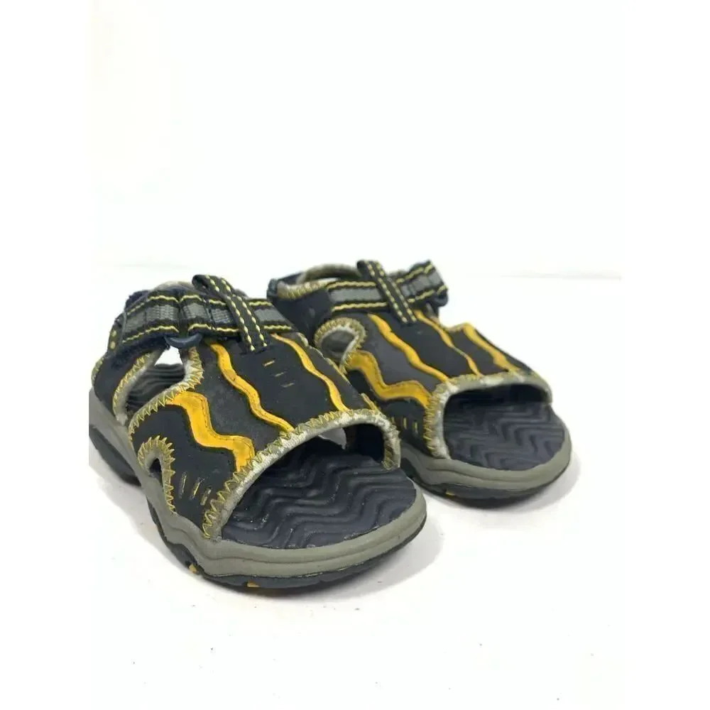 Sperry Top Sider Boys Toddler Leather Wave Sandals Size 7T Water Play Shoes